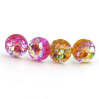 Stainless Steel Stud Earrings with Plastic 8mm Sold By Bag