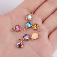 Stainless Steel Pendants, more colors for choice, nickel, lead & cadmium free, 6mm, 30PCs/Bag, Sold By Bag