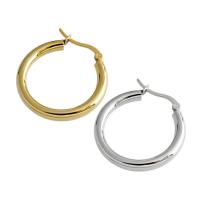 925 Sterling Silver Huggie Hoop Earring Round plated Korean style & for woman 3mm 22mm Sold By Pair