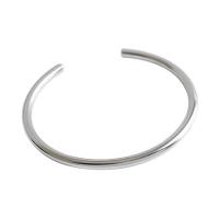 925 Sterling Silver Cuff Bangle plated Korean style & adjustable & for woman 3.60mm Inner Approx 58mm Sold By PC