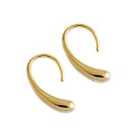 925 Sterling Silver Earring Hook, Teardrop, plated, Korean style & for woman, more colors for choice, 20x10.8mm, 4mm, Sold By Pair