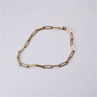 Titanium Steel Necklace gold color plated for woman metallic color plated 6mm Sold By Strand