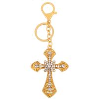 Bag Purse Charms Keyrings Keychains Brass Cross plated micro pave cubic zirconia Sold By PC