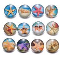Jewelry Snap Button, Glass, with Brass, plated, durable & fashion jewelry, 18mm, Sold By PC