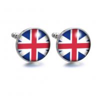 Cufflinks Glass with Zinc Alloy plated durable & fashion jewelry Sold By Pair