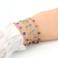 Evil Eye Jewelry Bracelet, Tibetan Style, plated, for woman, more colors for choice, nickel, lead & cadmium free, Sold Per Approx 7.9 Inch Strand