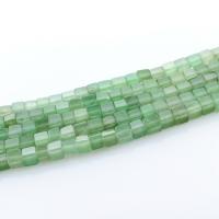 Grüner Aventurin Perle, poliert, DIY, grün, 4x4mm, Länge:ca. 15.4 ZollInch, 2SträngeStrang/Tasche, ca. 98PCs/Strang, verkauft von Tasche
