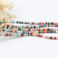 Mixed Gemstone Beads, Flat Round, polished, DIY, mixed colors, 2x4mm, Length:Approx 15.4 Inch, 2Strands/Bag, Approx 98PCs/Strand, Sold By Bag