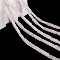 Natural Rose Quartz Beads, Rectangle, polished, DIY, pink, 4x13mm, Length:Approx 15.4 Inch, 2Strands/Bag, Approx 30PCs/Strand, Sold By Bag