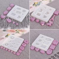 DIY Epoxy Mold Set Silicone Heart for Jewelry Pendant & Button Making plated durable clear Sold By PC
