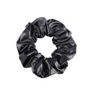 Hair Scrunchies Cloth with PU Leather handmade for woman 60mm Sold By PC
