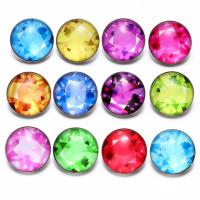 Jewelry Snap Button, Glass, plated, durable & fashion jewelry, 18mm, Sold By PC