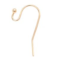 Brass Hook Earwire, Flower, hardwearing, more colors for choice, nickel, lead & cadmium free, 12x1x22mm, 50PCs/Bag, Sold By Bag