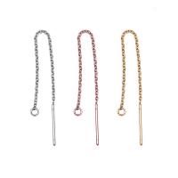 Stainless Steel Earring thread, plated, DIY & rolo chain, more colors for choice, 78mm, 20Strands/Bag, Sold By Bag