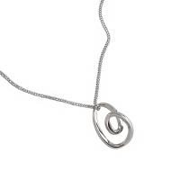 Sterling Silber Halsketten, 925er Sterling Silber, mit Verlängerungskettchen von 1.96lnch, Herz, plattiert, Twist oval & für Frau & hohl, keine, 14x20mm, verkauft per ca. 17.7 ZollInch Strang