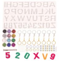 DIY Epoxy Mold Set Silicone Alphabet Letter Pendant Mold for Key Clasps Making plated durable  Sold By PC