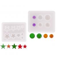DIY Epoxy Mold Set, Silicone, Star, plated, durable & different styles for choice, more colors for choice, 5x4x0.7cmuff0c5x4x0.5cm, Sold By PC