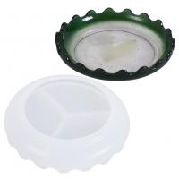 DIY Epoxy Mold Set, Silicone, Saucer, plated, durable, 90x25mm, Sold By PC