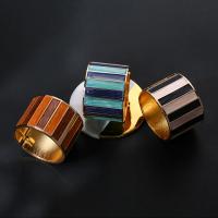 Tibetan Style Bangle, with enamel, plated, fashion jewelry & for woman, more colors for choice, nickel, lead & cadmium free, 60x48mm, Sold By PC