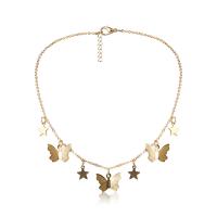 Brass Necklace, with 3.9 inch extender chain, Butterfly, plated, for woman, more colors for choice, Sold Per Approx 12.9 Inch Strand