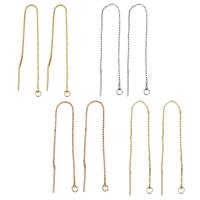 Brass Earring thread plated fashion jewelry & for woman nickel lead & cadmium free 100mm 3mm 1mm Approx 2mm Sold By Lot