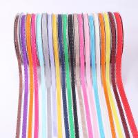 Polyester Ribbon, plated, durable & fashion jewelry & different size for choice, more colors for choice, 50Yard/Spool, Sold By Spool