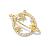 Cubic Zirconia Micro Pave Brass Pendant, durable & Mini & multifunctional & DIY & micro pave cubic zirconia, gold, nickel, lead & cadmium free, 24x18mm, Hole:Approx 1mm, 10PCs/Lot, Sold By Lot