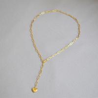 Messing Halskette, goldfarben plattiert, verschiedene Stile für Wahl & für Frau, metallische Farbe plattiert, 10mm, verkauft per ca. 19.68 ZollInch Strang