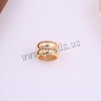 Titanium Steel Finger Ring gold color plated Double Layer & for woman metallic color plated Sold By PC
