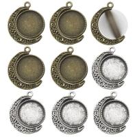 Zinc Alloy Pendant Cabochon Setting plated durable & fashion jewelry nickel lead & cadmium free 18mm Sold By Set
