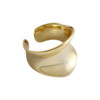 925 Sterling Silver Pljuska prst prsten, pozlaćen, prilagodljiv & za žene, više boja za izbor, 15mm, 16.5mm, Veličina:6, Prodano By PC