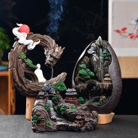 Backflow Incense Burner, Resin, handmade, for home and office & durable & different styles for choice, more colors for choice, Sold By PC