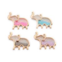 Tibetan Style Enamel Pendants, Elephant, gold color plated, DIY, more colors for choice, nickel, lead & cadmium free, 18x26mm, Sold By PC