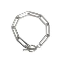 Titanium stål armbånd, poleret, Unisex & forskellig størrelse for valg, metallisk farve forgyldt, Solgt af Strand