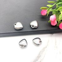 Stainless Steel Heart Pendants, plated, DIY, more colors for choice, 10x4.70x10mm, 30PCs/PC, Sold By PC