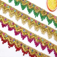 Lace Trim & Ribbon, Polyester, plated, durable & breathable, more colors for choice, 35mm, 15Yard/PC, Sold By PC
