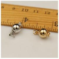 Zinc Alloy Box Clasp Round plated DIY 8mm Sold By PC
