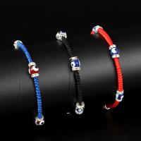 Couple Bracelet and Bangle Alloy Round plated Length Adjustable & kumihimo & Unisex & anti-fatigue 6 2mm Sold By Strand