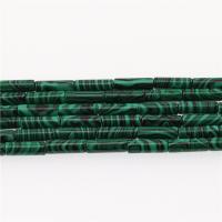 Natural Malachite Beads, Column, polished, DIY, green, 4x13mm, Approx 29PCs/Strand, Sold Per Approx 15.4 Inch Strand