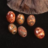 Natural Tibetan Agate Dzi Beads Drum three-eyed & DIY nickel lead & cadmium free Sold By PC
