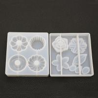 DIY Epoxy Mold Set, Silicone, Flower, plated, durable & different size for choice, more colors for choice, Sold By PC