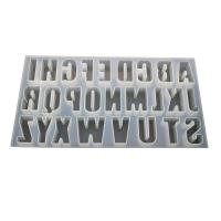 DIY Epoxy Mold Sæt, Silicone, Alfabet bogstav, forgyldt, Bæredygtig, 370x205x25mm, Solgt af PC