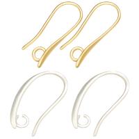 Brass Hook Earwire, plated, DIY, more colors for choice, 10x2x18mm,8x2.6x21mm, Hole:Approx 2mm, 10Pairs/Lot, Sold By Lot