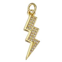 Cubic Zirconia Micro Pave Brass Pendant, plated, fashion jewelry & DIY & with cubic zirconia, nickel, lead & cadmium free, 7x22x2mm, Hole:Approx 3mm, 10PCs/Lot, Sold By Lot