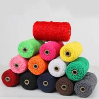 Cordão de algodão, Acessórios de corda de algodão, joias de moda & DIY, Mais cores pare escolha, 3mm, 100m/Spool, vendido por Spool