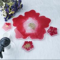 DIY Epoxy Mold Set Silicone Flower for Coaster Mold plated durable Sold By PC