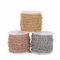 Stainless Steel Ball Chain, plated, fashion jewelry & DIY & different size for choice, more colors for choice, 5m/Spool, Sold By Spool