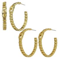 Brass Hoop Earring, plated, for woman & hollow, more colors for choice, 5.5x33x33mm,0.5mm, Sold By Pair