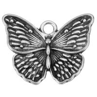 Tibetan Style Pendants, Butterfly, plated, DIY, metallic color plated, 24x3x19mm, Hole:Approx 2.5mm, Sold By PC