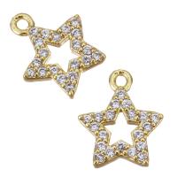 Cubic Zirconia Micro Pave Brass Pendant, plated, fashion jewelry & DIY & with cubic zirconia, nickel, lead & cadmium free, 8x10x1.50mm, Hole:Approx 1mm, 10PCs/Lot, Sold By Lot